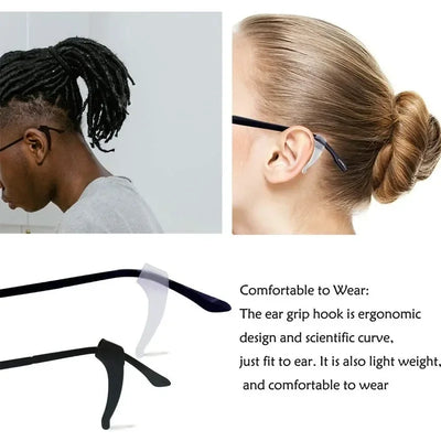 2/40pcs Silicone Ear Hook Anti-slip Glasses Leg Ear Sleeve Bracket Fastener Sunglasses Accessories Grip Anti-fall Eyewear Holder - Smarsty
