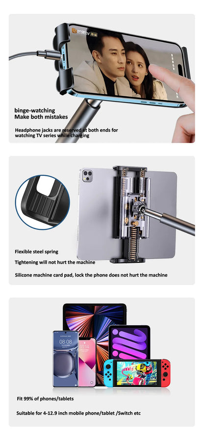Long Arm 360 Tablet Holder Stand for 4 To 12.9Inch Tablet Smartphone Bed Adjustable Desktop Lazy Holder Bracket Support for Ipad