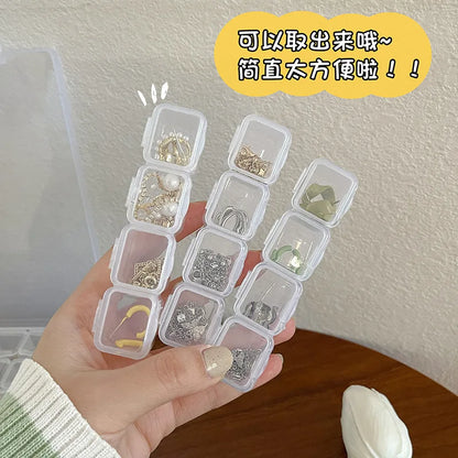 Clear Travel Jewelry Organizer with Adjustable Compartments - Smarsty