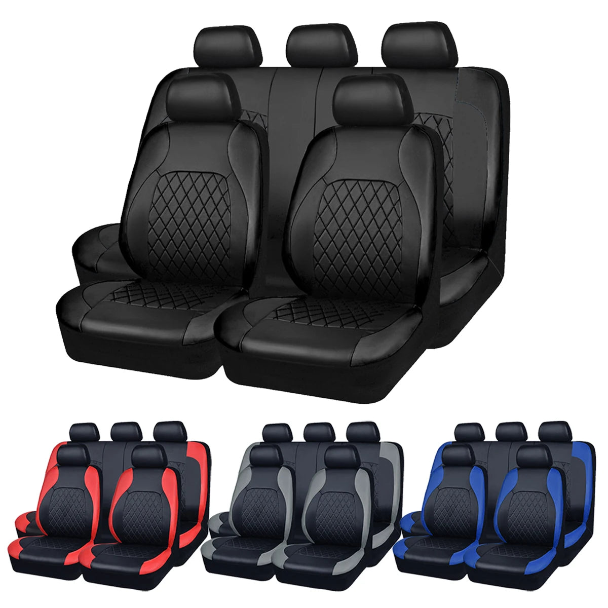 All Season Quilted PU Leather Car Seat Cover Waterproof - Smarsty