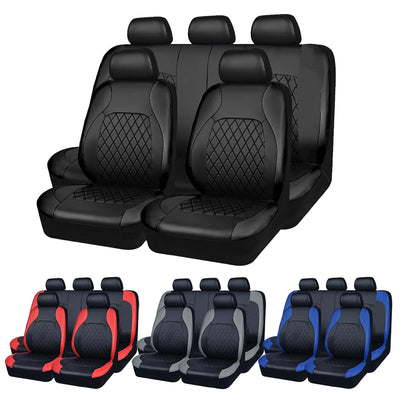 All Season Quilted PU Leather Car Seat Cover Waterproof - Smarsty
