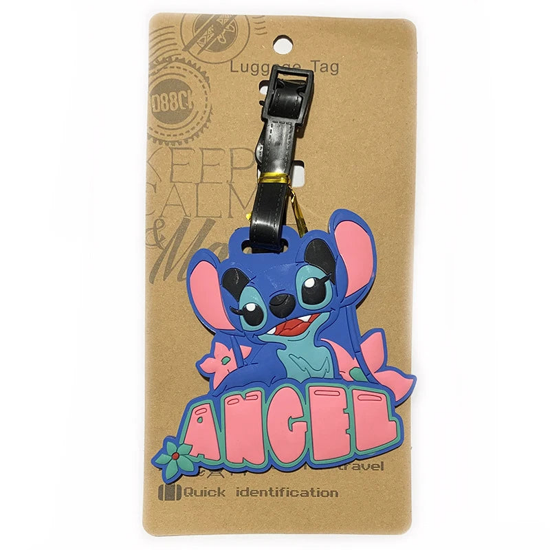 Don't mess with my stuff!Cartoon Stitch Luggage Tag Suitcase Name Address Label - Smarsty