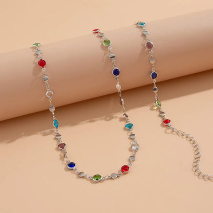Fashion Colored Glass Crystal Waist Chain for Women - Smarsty
