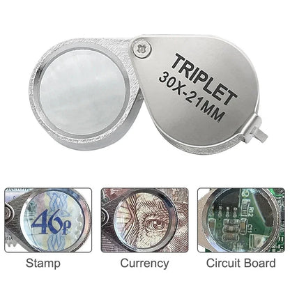 10-30X Pocket Loupe Magnifier for Jewelry Inspection - Smarsty