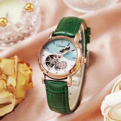 Luxury Women's Automatic Mechanical Watch with Moon Phase - Smarsty