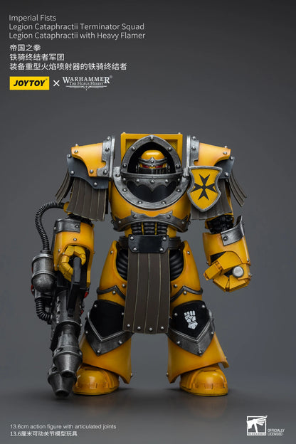 JOYTOY Warhammer 40k 1/18 Action Figures Anime 13.6cm Imperial Fists Legion Cataphractii Terminator Squad Collection Model Toys