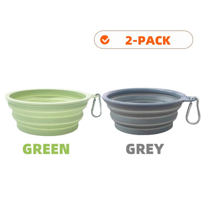 Collapsible Silicone Dog Bowls for Travel and Camping - Smarsty
