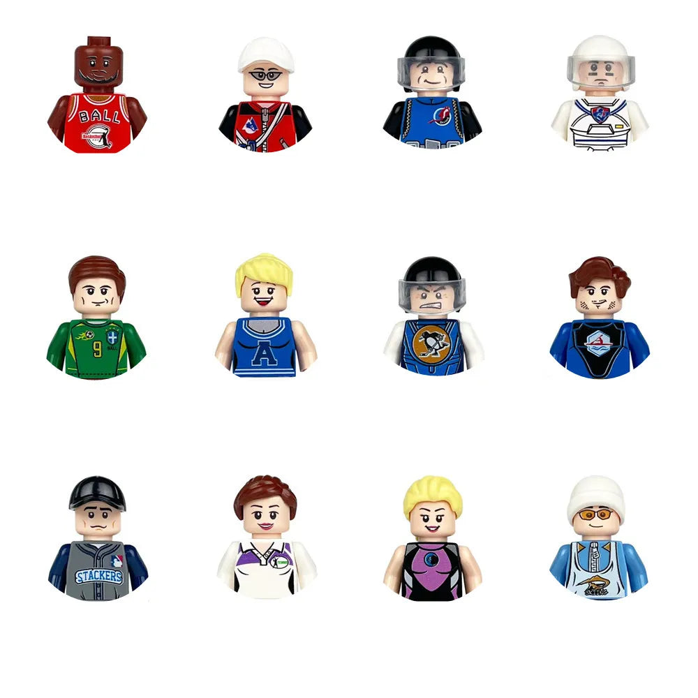 building blocks action doll mini city figures toys girls soldiers policeman robot worker fireman farmer cook movie characters