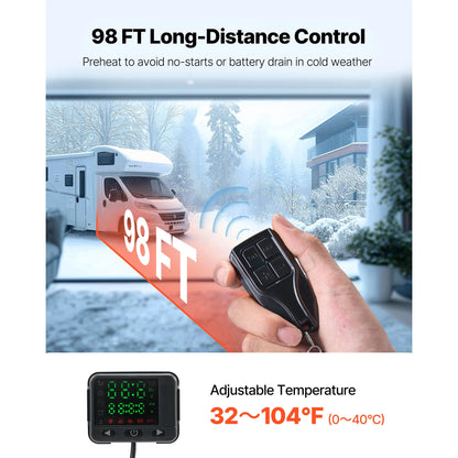 SucceBuy Diesel Heater 8KW Diesel Air Heater with LCD Panel and Remote Control Parking Heater Low Noise for Truck Trailer Boat