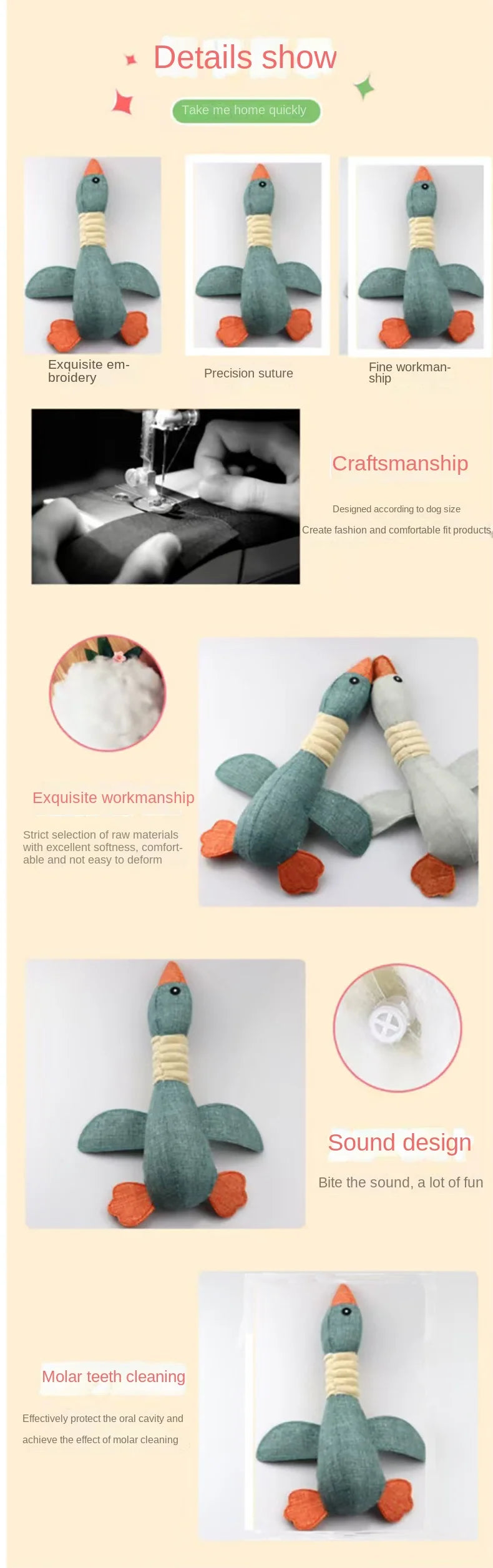 Sound-Resistant Wild Goose Pet Toy for Dogs and Cats - Smarsty