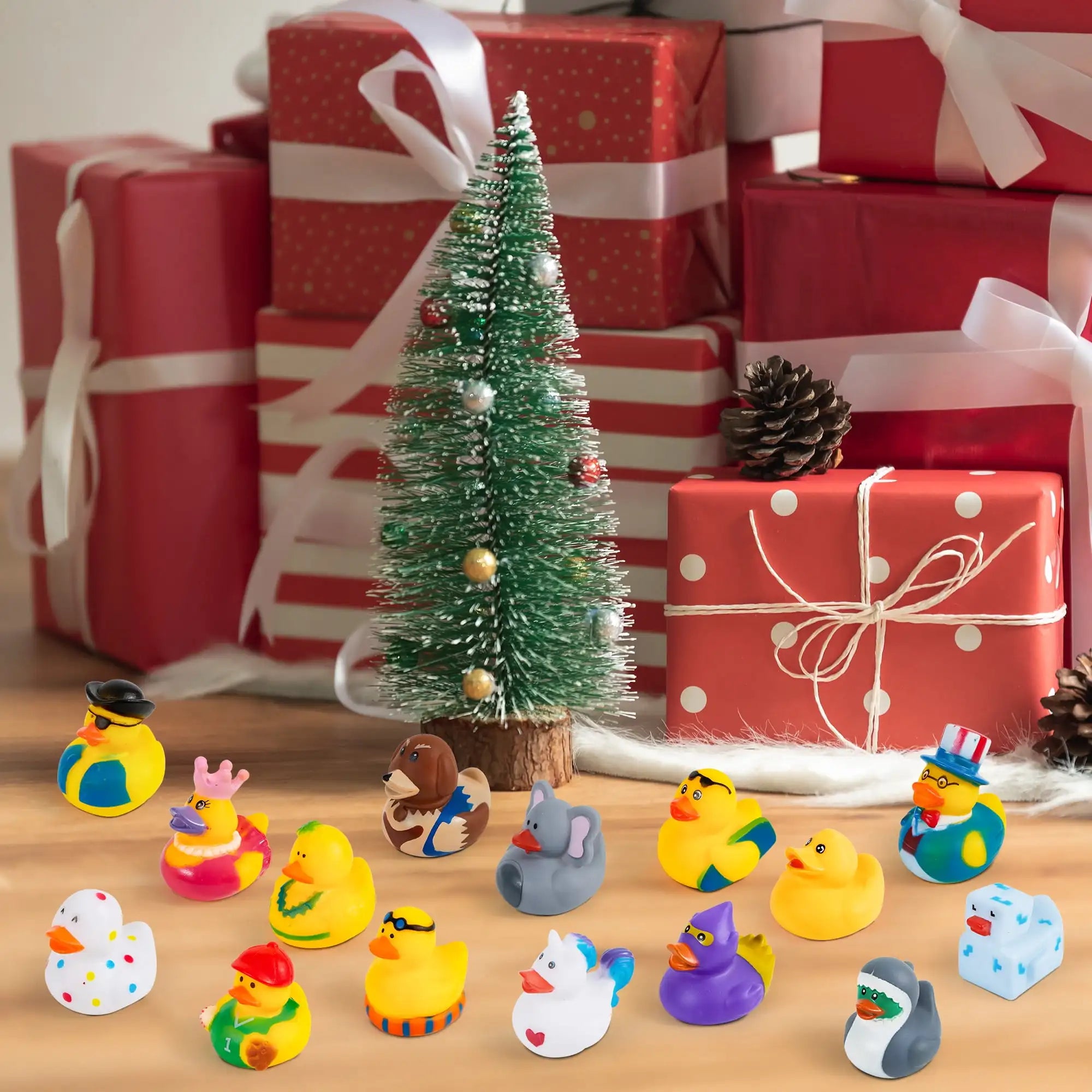 Joyfy Rubber Ducks Random Assortment Mini Rubber Duckie Toys for Kids Bath Shower Toys Birthday Gifts Summer Beach Pool Activity - Smarsty