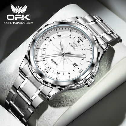 OPK Steel Belt Dual Calendar Men's Quartz Watch - Smarsty