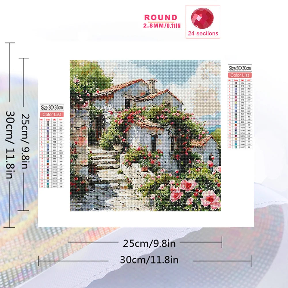 Evershine 5D Diamond Painting House Landscape Handmade Decor - Smarsty