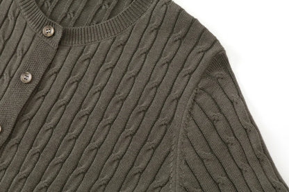 AS AW25 new design knitting cable cardigan + ribbing mockneck dress maxi length match for lady wear - Smarsty