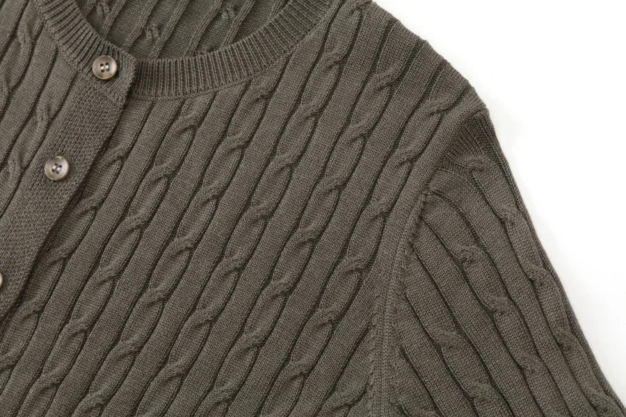 AS AW25 new design knitting cable cardigan + ribbing mockneck dress maxi length match for lady wear - Smarsty