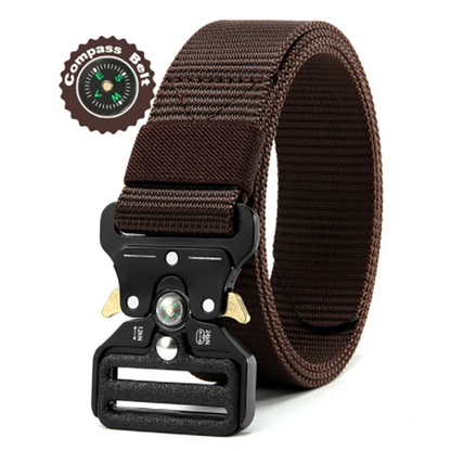 Men's Multi Function Tactical Canvas Belt with Compass - Smarsty