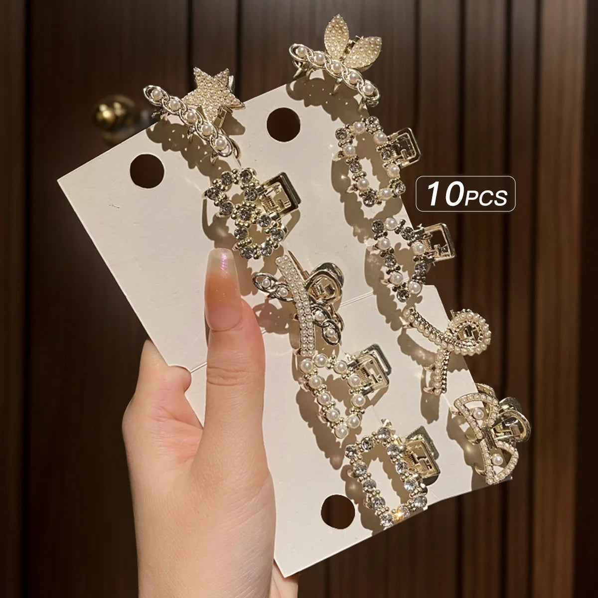 Fashionable Alloy Rhinestone Hair Clips for Women - Smarsty