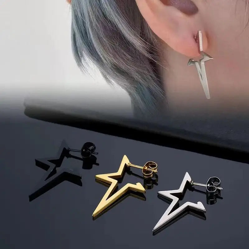 Harajuku Punk Big Star Earrings for Cool Y2K Style Trend - Smarsty