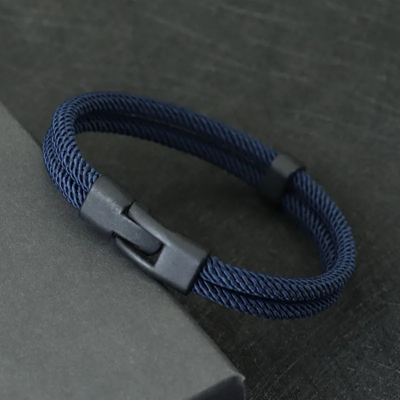 Men's Double Layer Thread Bracelet for Stylish Layering - Smarsty