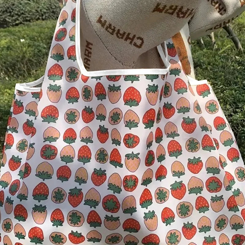 Large Reusable Shopping Bags Foldable Polyester Eco Friendly - Smarsty