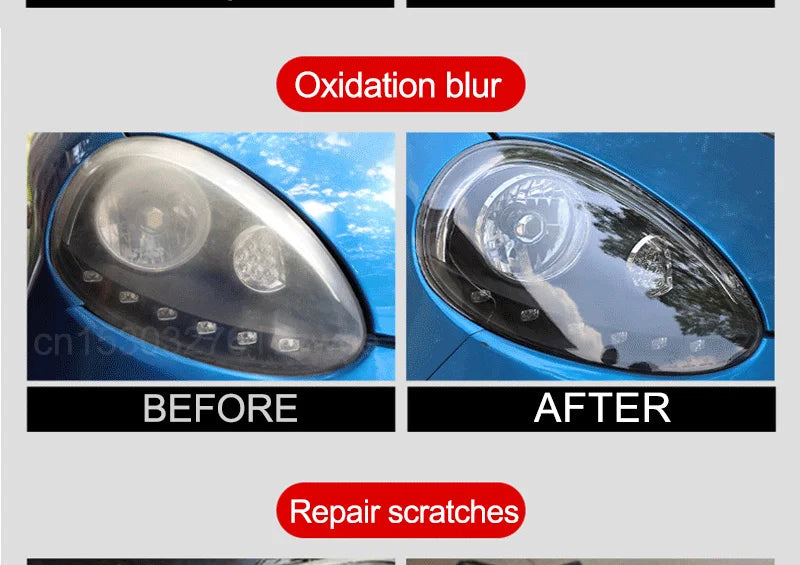 Car Headlight Restoration Polishing Kits Headlamp Repair Kits Car Light Polisher Cleaning Paste Car Paint Care Refurbish Agent - Smarsty