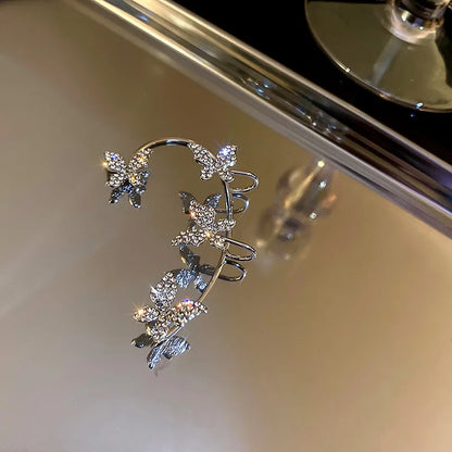 Luxury Crystal Butterfly Clip Earrings for Stylish Women - Smarsty