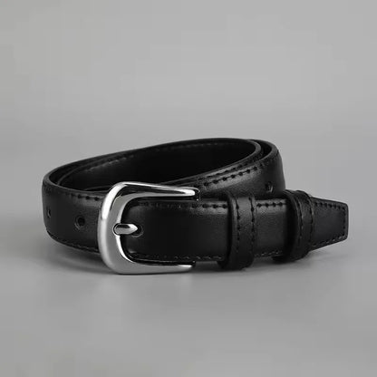 Women PU Leather Thin Belt Soft Comfortable Casual Waistband - Smarsty