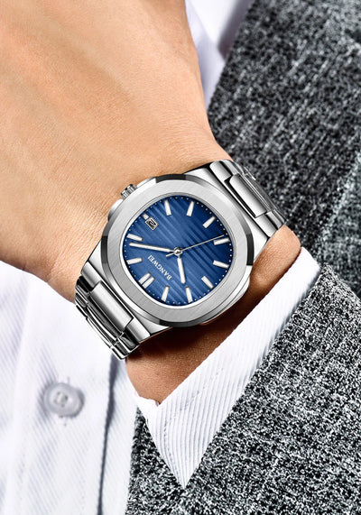 Luxury Waterproof Men's Quartz Watch with Automatic Date - Smarsty