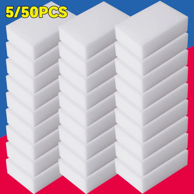 5/50PCS Melamine Sponge Magic Sponge Eraser Melamine Sponge Cleaner Cleaning Sponges for Kitchen Bathroom Cleaning Tools - Smarsty