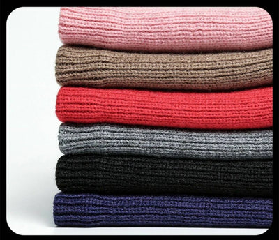 Knitted Neck Warmer Sports Scarf Fashion Soft Women Men Face Cover Winter Skating Running Hiking Scarves Thick Cold-proof Collar - Smarsty
