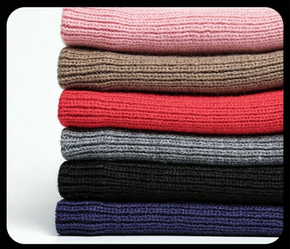 Knitted Neck Warmer Sports Scarf Fashion Soft Women Men Face Cover Winter Skating Running Hiking Scarves Thick Cold-proof Collar - Smarsty