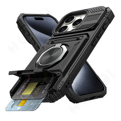 Galaxy S23 S24 Case With Magnetic Ring Kickstand Heavy Duty - Smarsty
