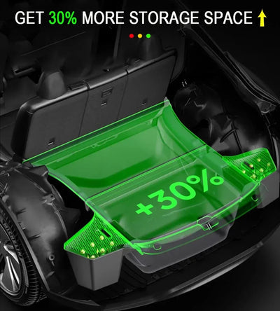 For Tesla Model Y Juniper Trunk Organizer Side Storage Box Boot Organizer Flocked TPE Mat Anti-dirty 2025 Car Travel Accessories - Smarsty