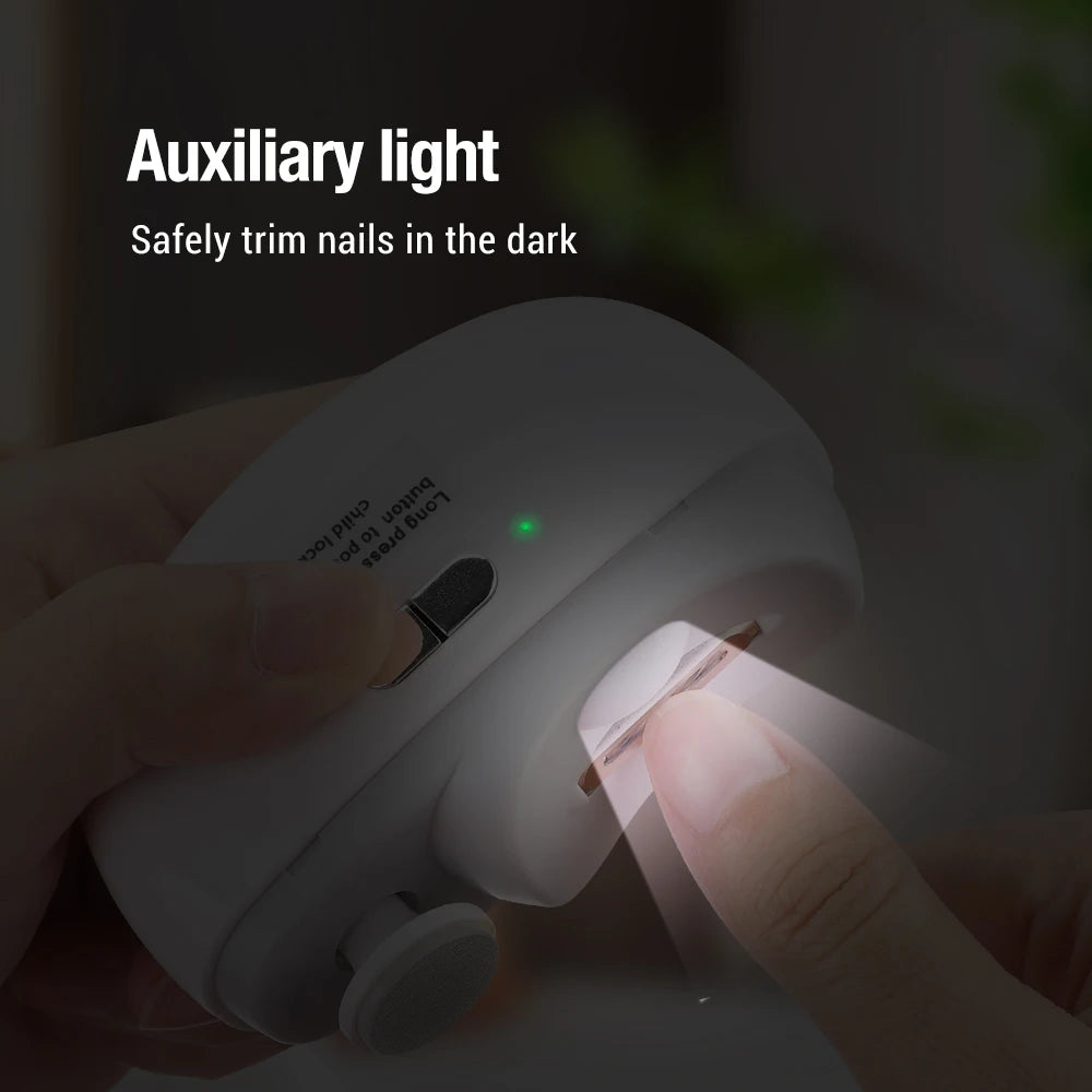 2 In 1 Electric Nail Clippers With Safety Light - Smarsty