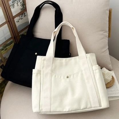 Large Capacity Canvas Tote for Work and College Everyday - Smarsty