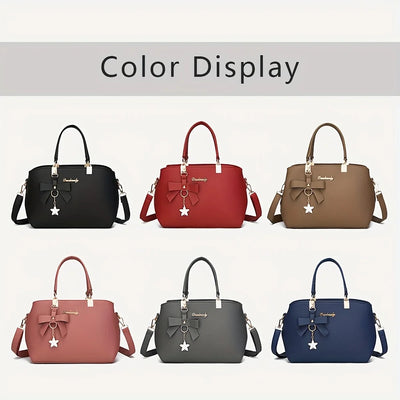 Elegant Bowknot Shoulder Bag With Multiple Compartments - Smarsty