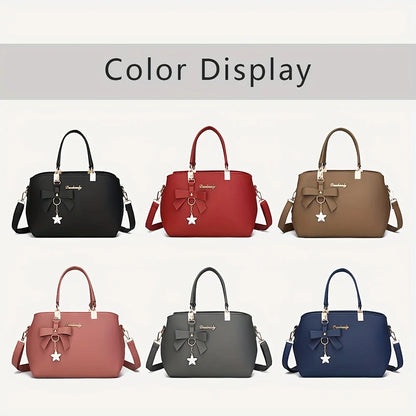 Elegant Bowknot Shoulder Bag With Multiple Compartments - Smarsty