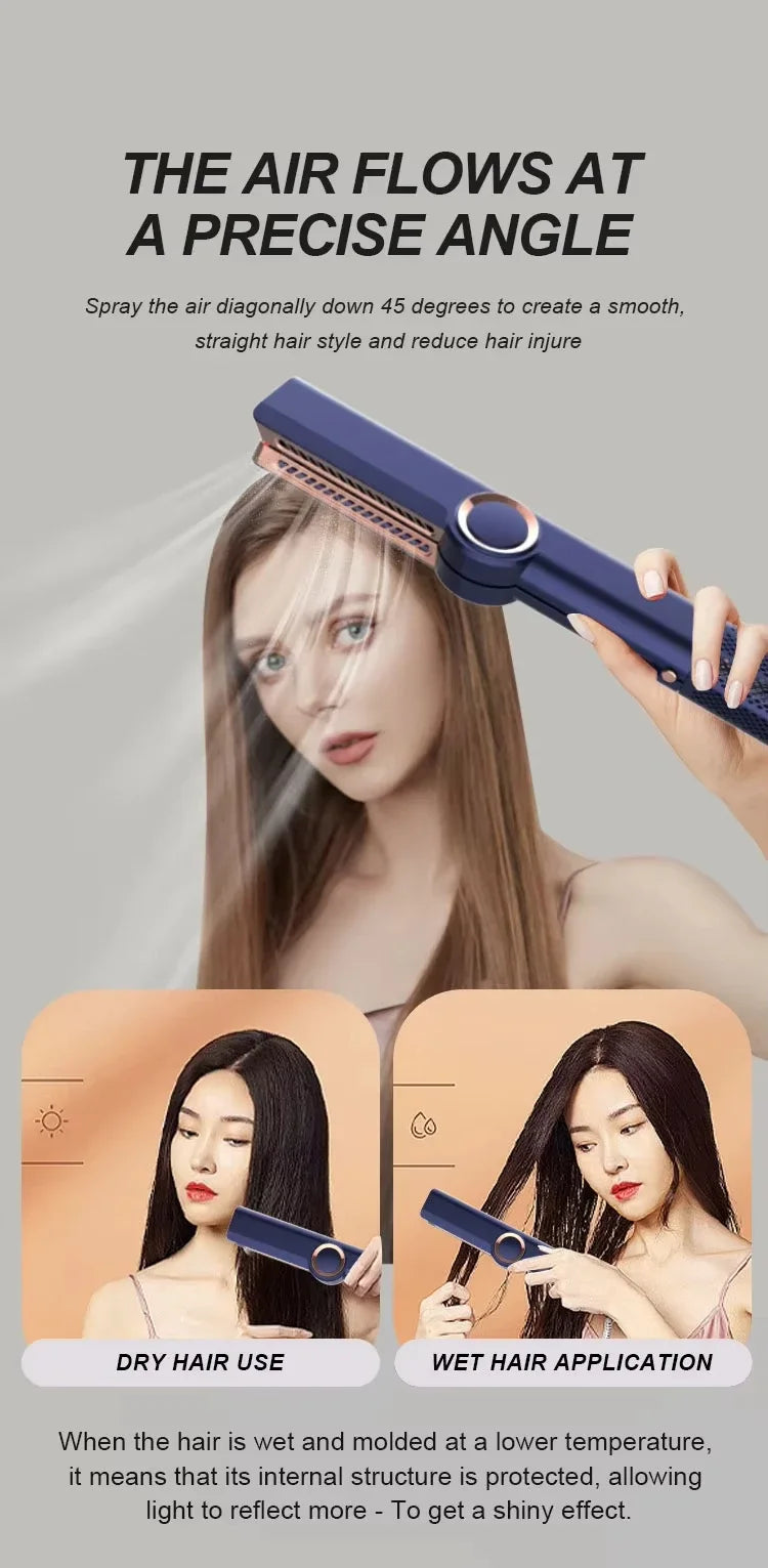 2 In 1 Hair Straightener And Dryer With Intuitive Airflow - Smarsty