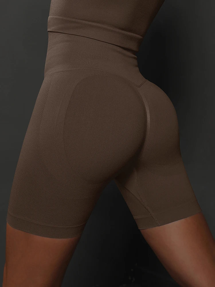 Yoga Shorts Women Sports Shorts Seamless Gym Workout Shorts High Waist Push Up Fitness Sports Shorts Cycling Shorts - Smarsty