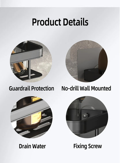 Wall Mounted Bathroom Shelf for Towel and Shampoo Storage - Smarsty