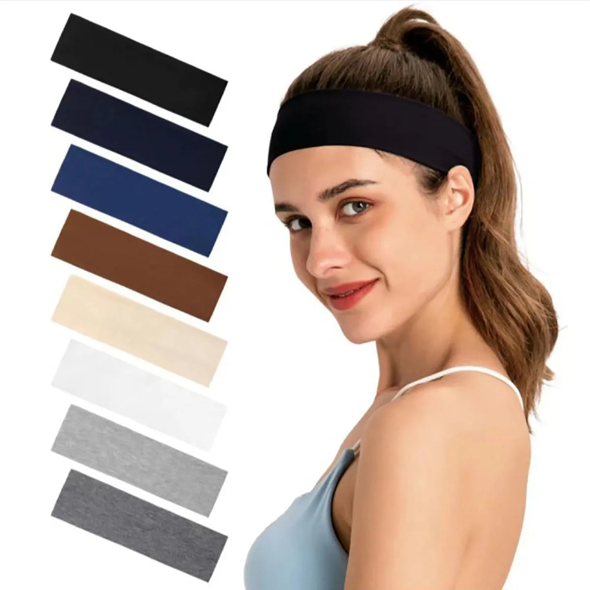 Elastic Hair Bands For Women Non Slip Sports Headbands - Smarsty