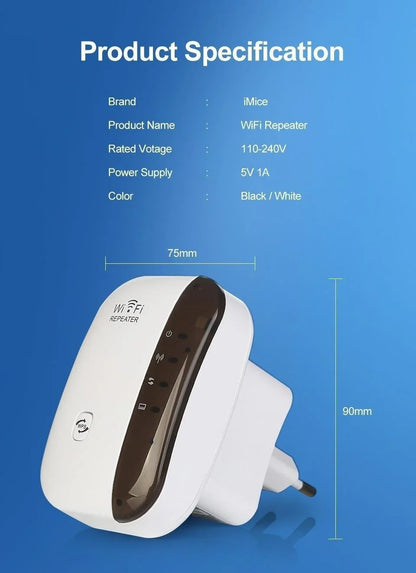 WiFi Repeater Signal Amplifier for Extended Coverage - Smarsty