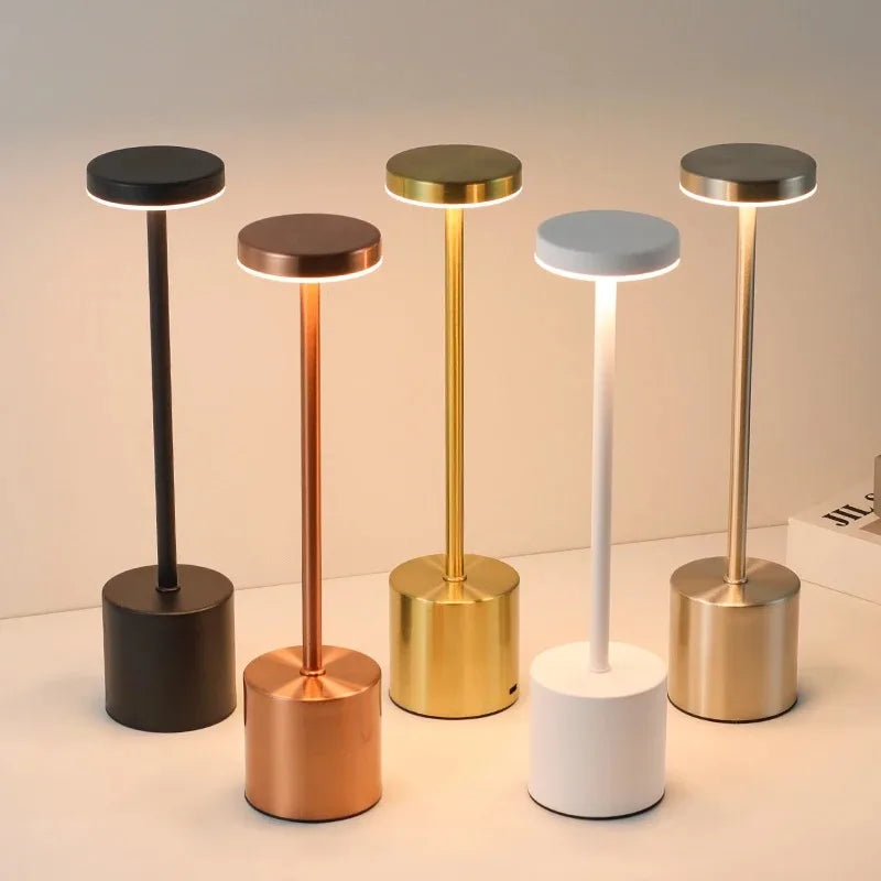 Rechargeable Touch Sensor LED Table Lamp with Adjustable Colors - Smarsty