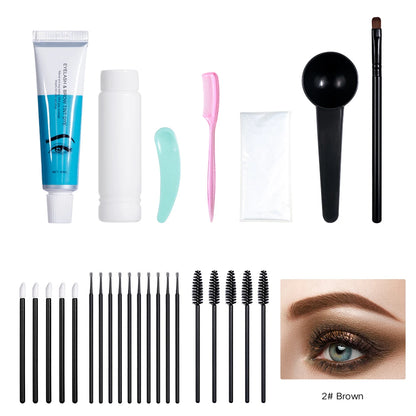 Professional Eyelash Eyebrow Dye Tint Kit Classic Black Natural Eyelash Lifting Perm Treatment Makeup Set Eyebrows Paint Makeup