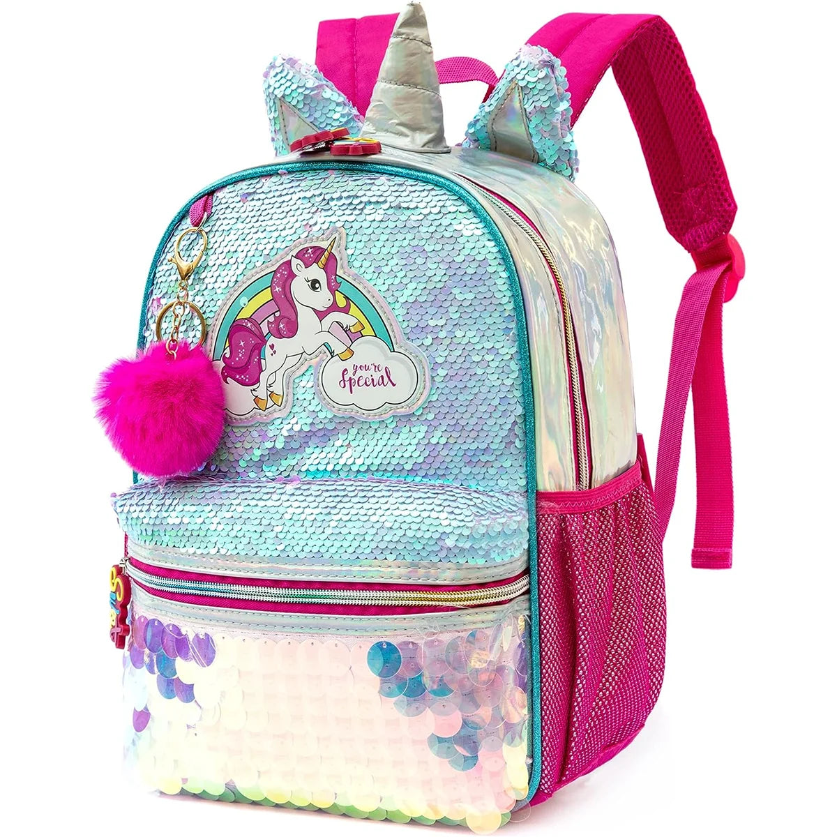 Girls Sequins Backpack For Kindergarten And School - Smarsty