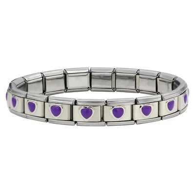 Italian Charm Stainless Steel Elastic Link Bracelet - Smarsty