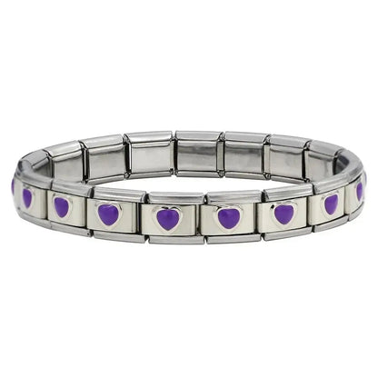 Italian Charm Stainless Steel Elastic Link Bracelet - Smarsty