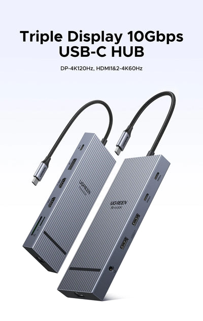 TwelveInOne USB C Hub Dual HDMI 4K120Hz Docking Station Pro - Smarsty