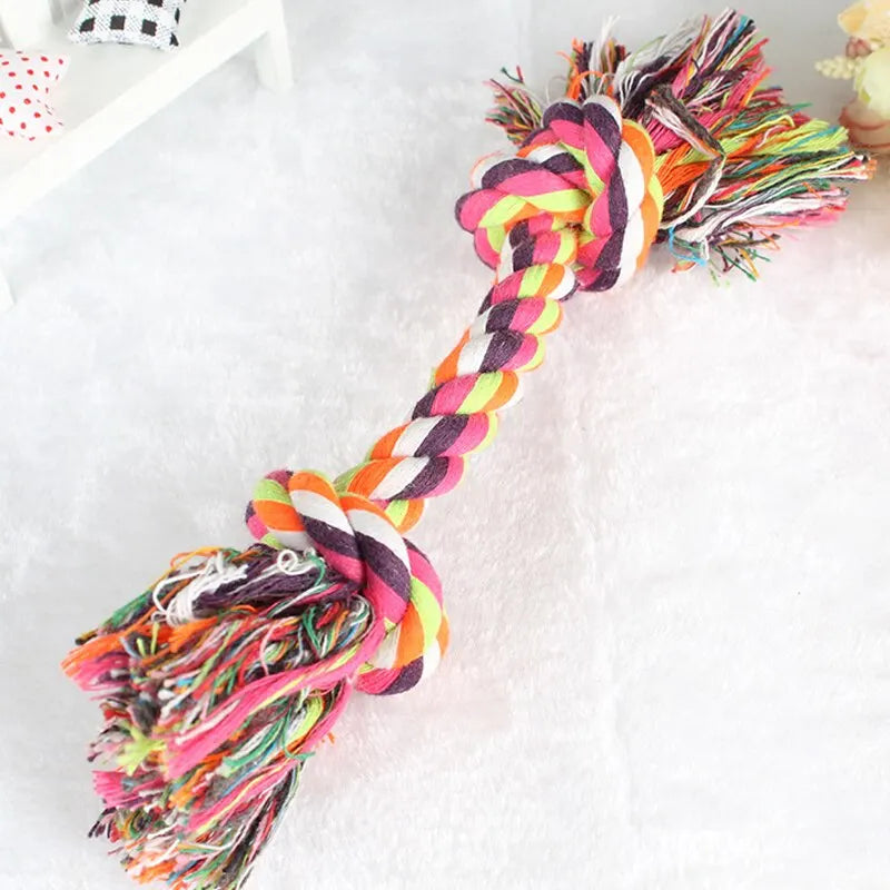 Durable Cotton Rope Dog Toy for Chewing and Teeth Cleaning - Smarsty