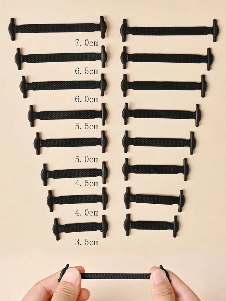 16pcs Silicone Shoelaces No Tie Shoelaces Without Ties Elastic Lace Shoelace Kids Adult Creative Lazy Silicone Laces Rubber Lace - Smarsty